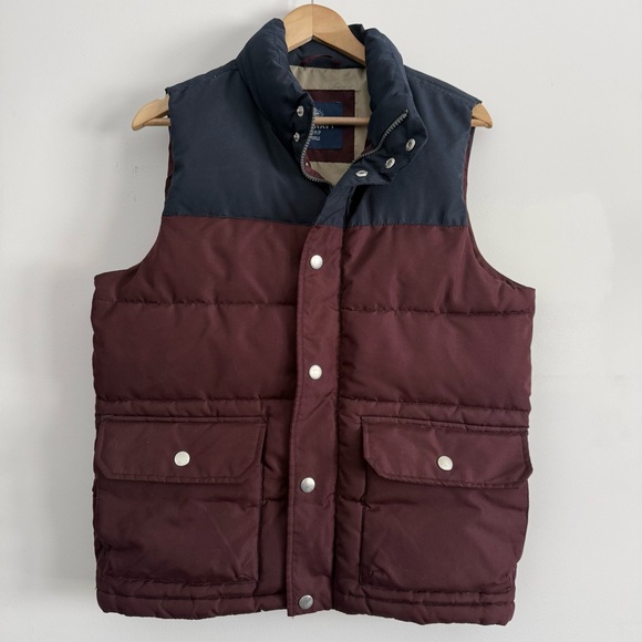 Old Navy Other - Old Navy Burgundy and Navy Puffer Vest